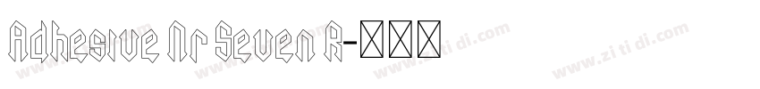Adhesive Nr Seven R字体转换